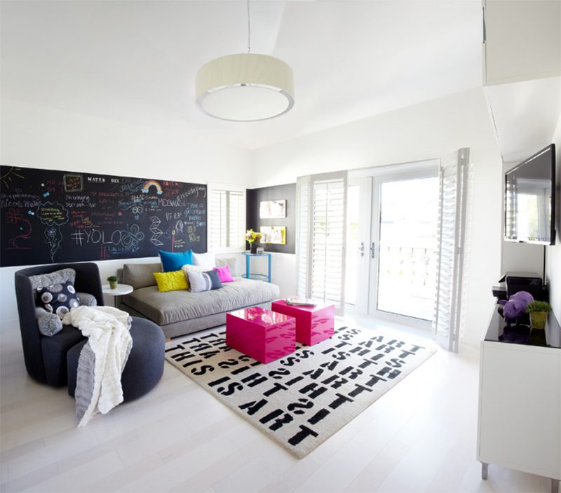 Μαυροπίνακας σε σαλόνι