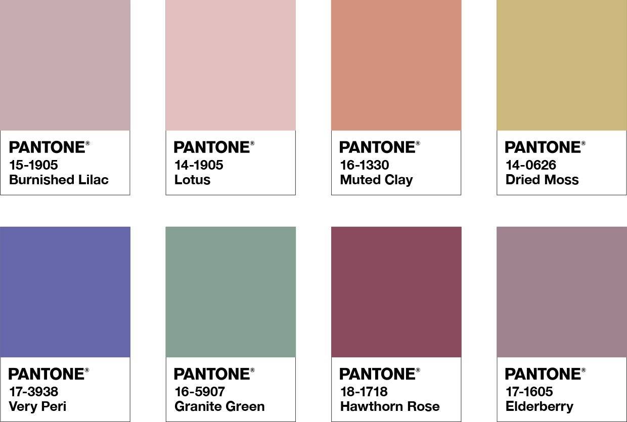Χρωματική παλέτα της Pantone για το 2022