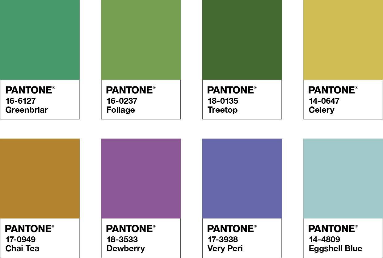 Χρωματική παλέτα της Pantone για την άνοιξη του 2022