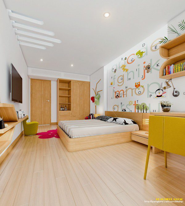 Κίτρινο παιδικό δωμάτιο