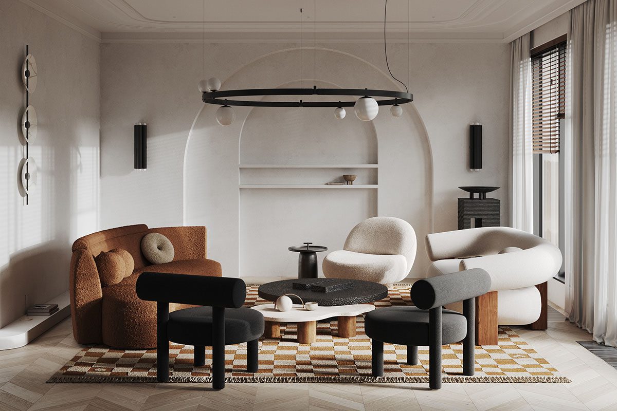 Διακόσμηση σπιτιού με αποχρώσεις του λευκού, μαύρου και καφέ χρώματος