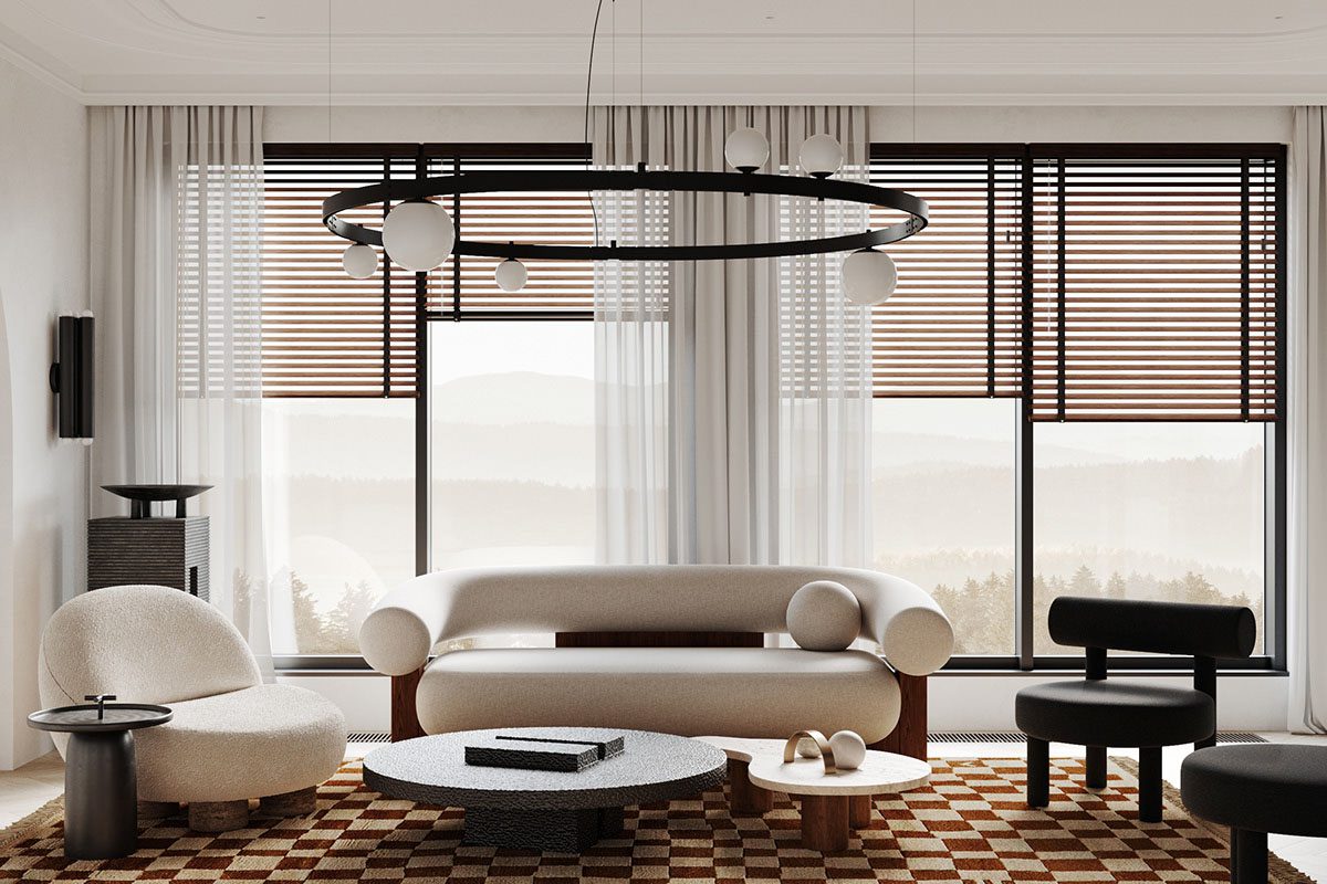 Διακόσμηση σπιτιού με αποχρώσεις του λευκού, μαύρου και καφέ χρώματος