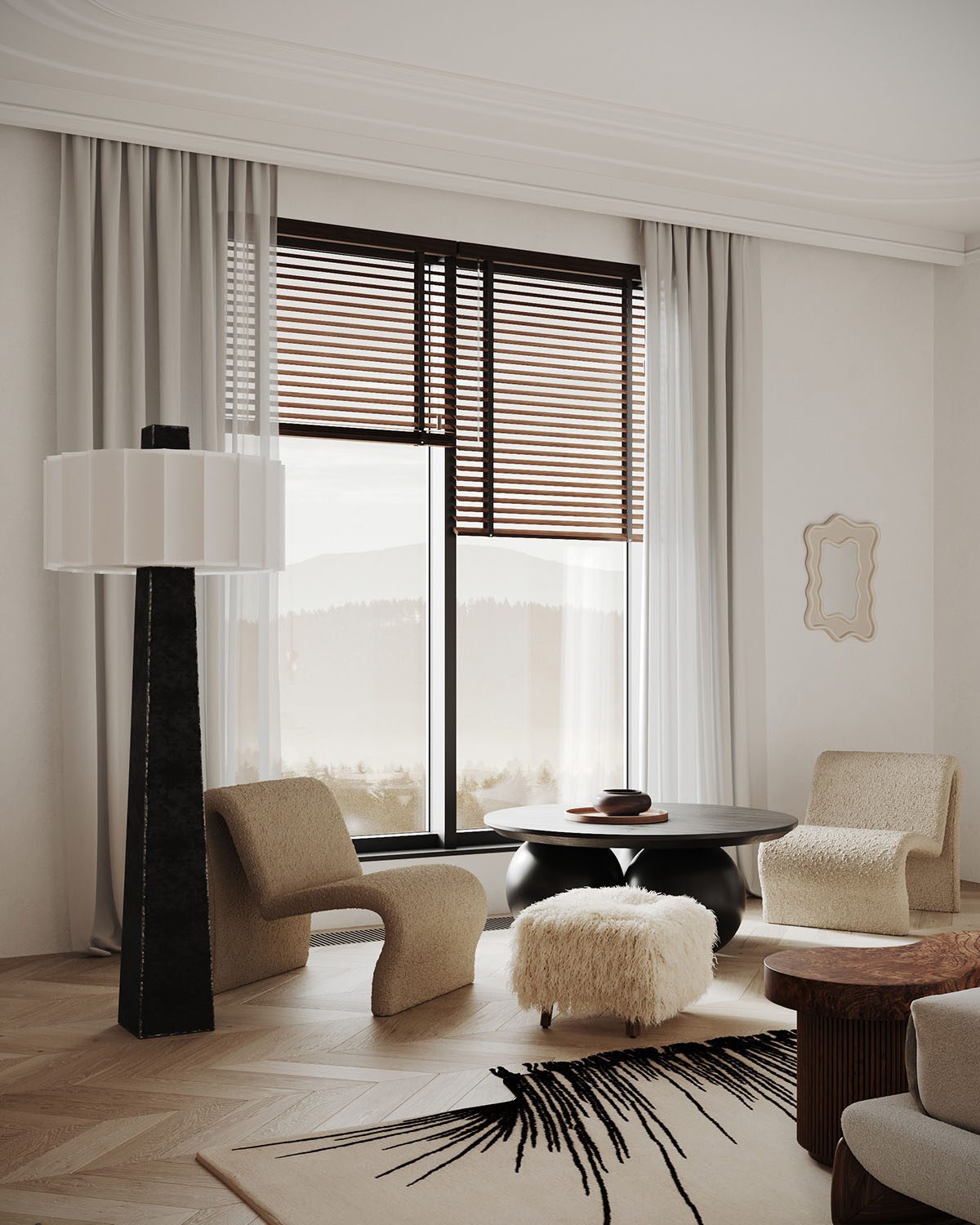 Μικρό ασπρόμαυρο σαλόνι