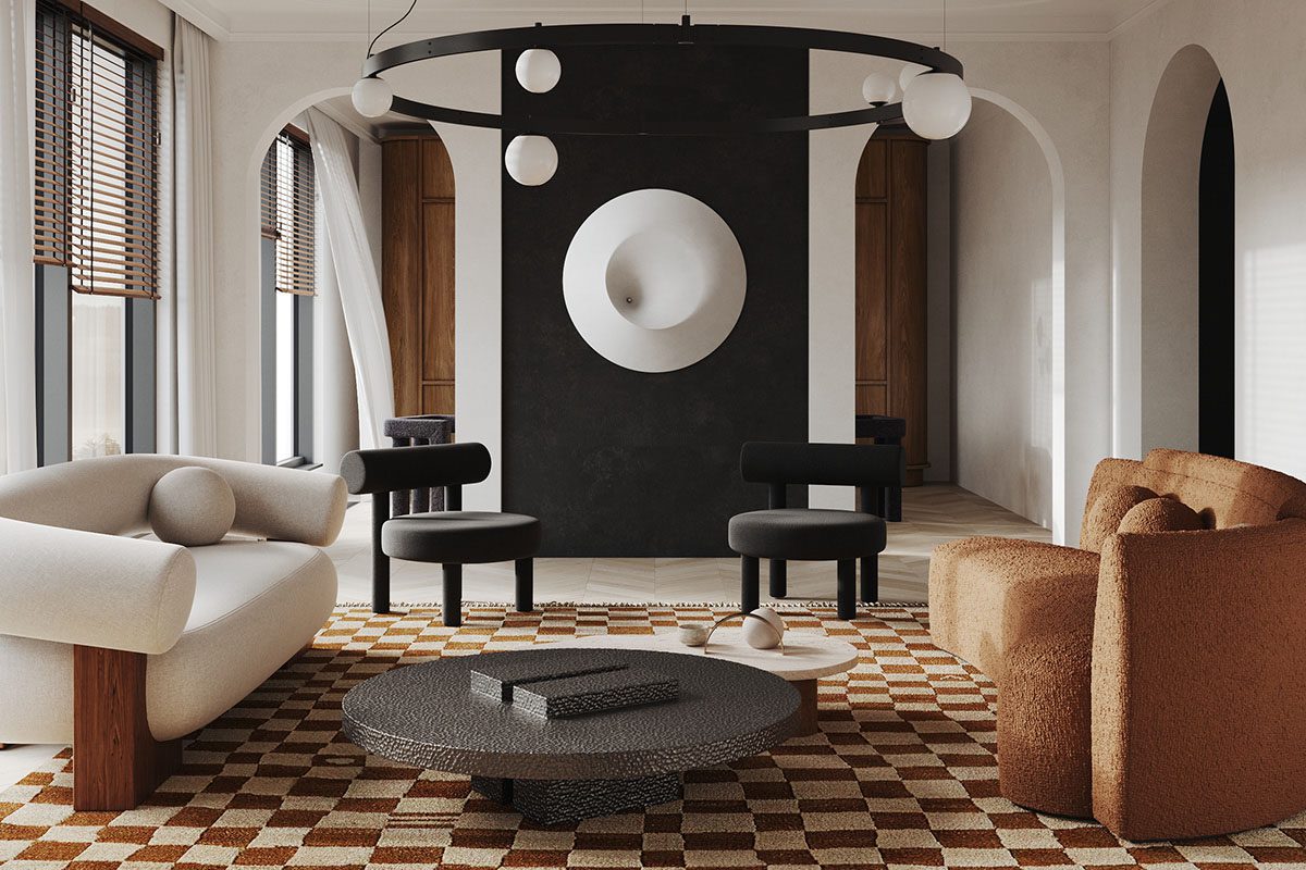 Διακόσμηση σπιτιού με αποχρώσεις του λευκού, μαύρου και καφέ χρώματος