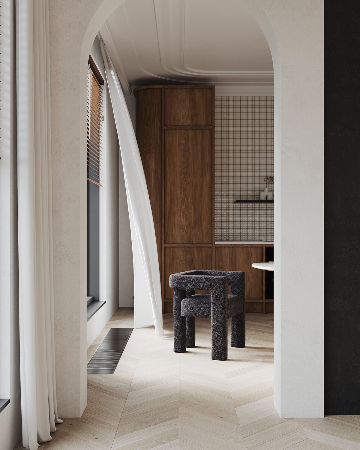 Ξύλινο δάπεδο και διακόσμηση