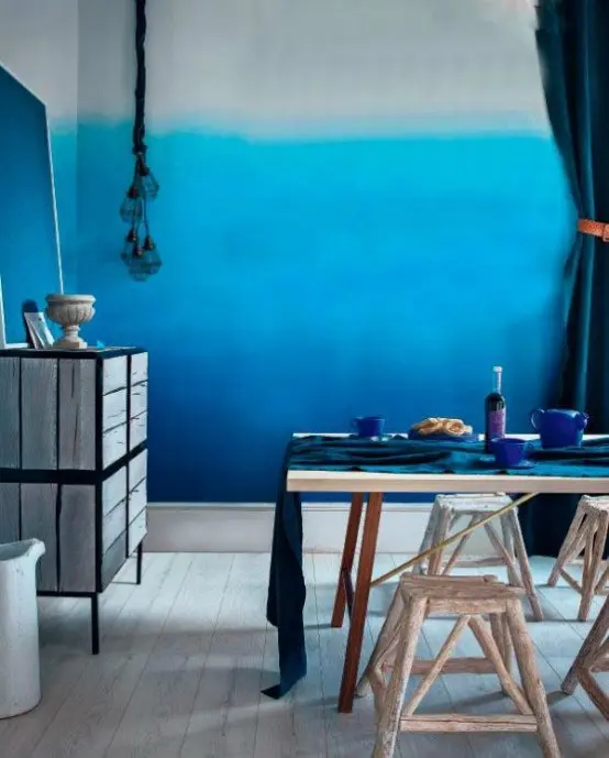 Τεχνοτροπία Ombre σε τοίχο