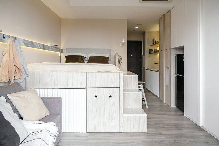 Έξυπνη πολυλειτουργική πλατφόρμα της Jakarta Apartment που λύνει χωρικά προβλήματα