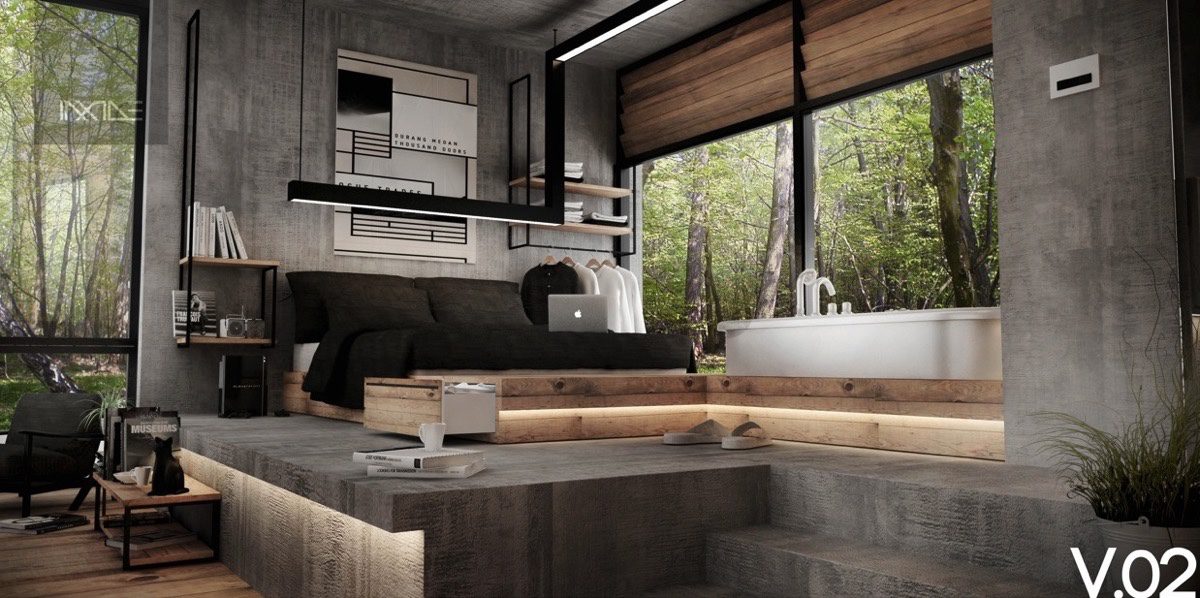 διακόσμηση γκρι υπνοδωματίου