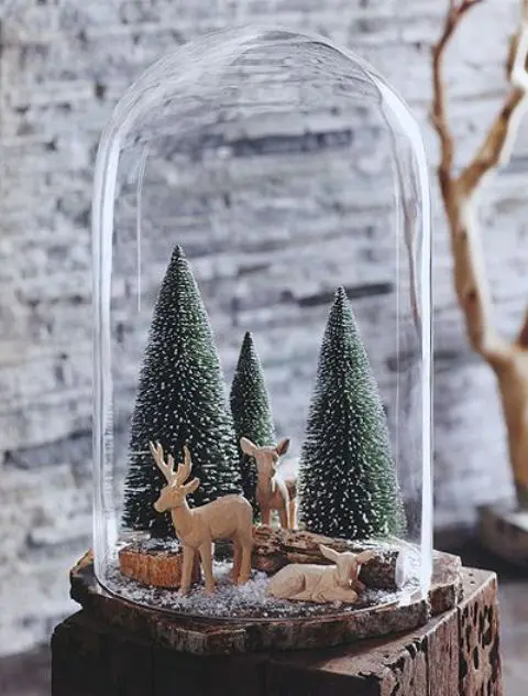 Χριστουγεννιάτικη διακόσμηση terrarium