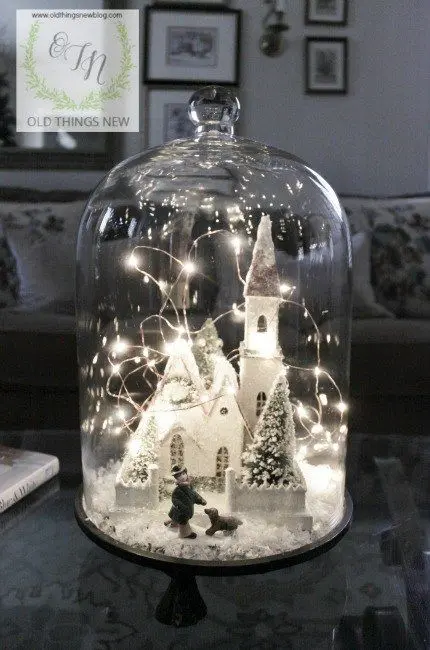 Χριστουγεννιάτικη διακόσμηση terrarium