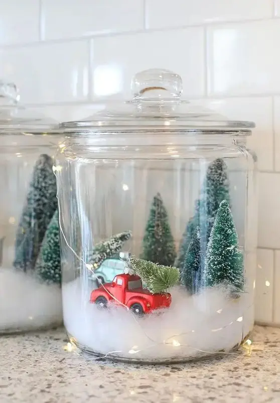 Χριστουγεννιάτικη διακόσμηση terrarium