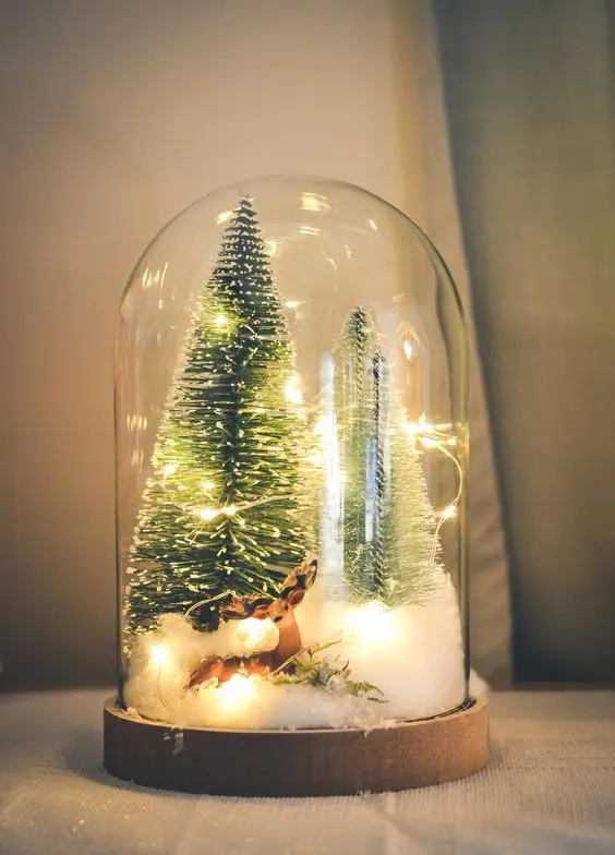 Χριστουγεννιάτικη διακόσμηση terrarium