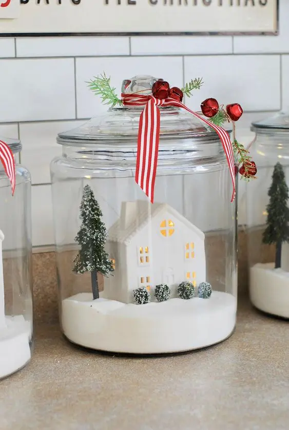 Χριστουγεννιάτικη διακόσμηση terrarium