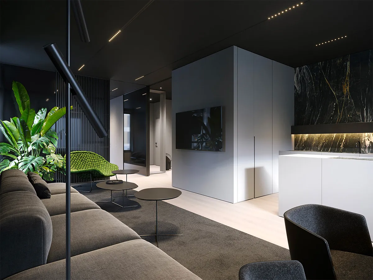 Σκουρόχρωμο σαλόνι