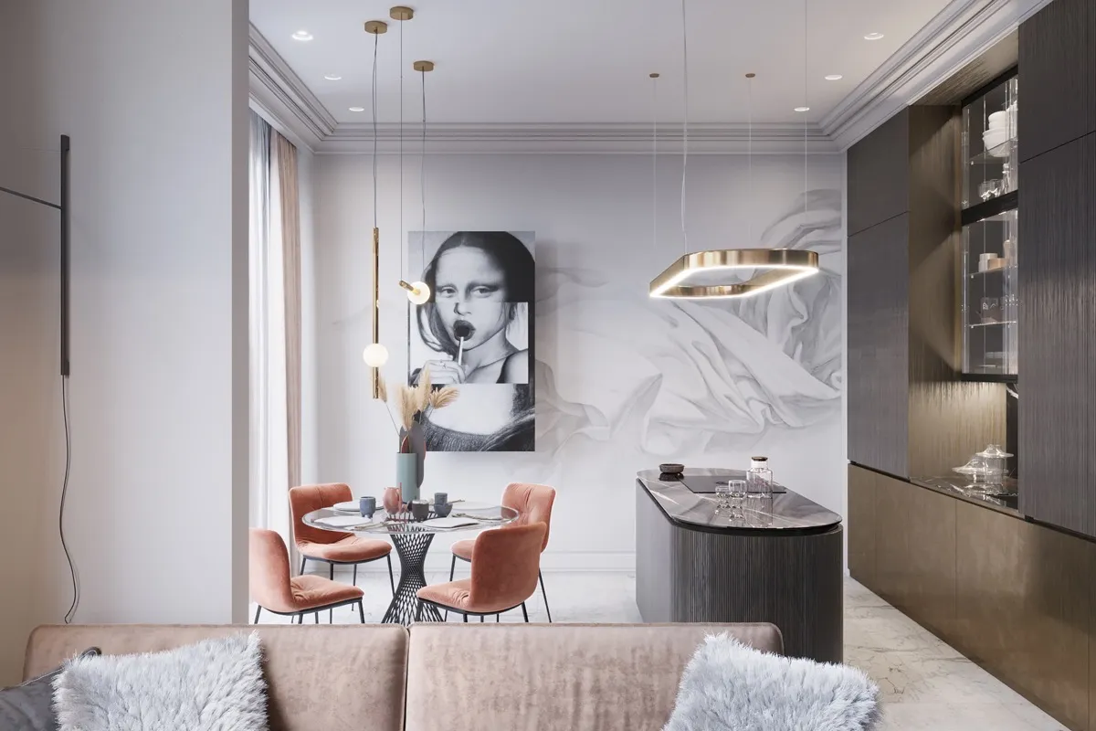 Τραπεζαρία σε μικρό διαμέρισμα