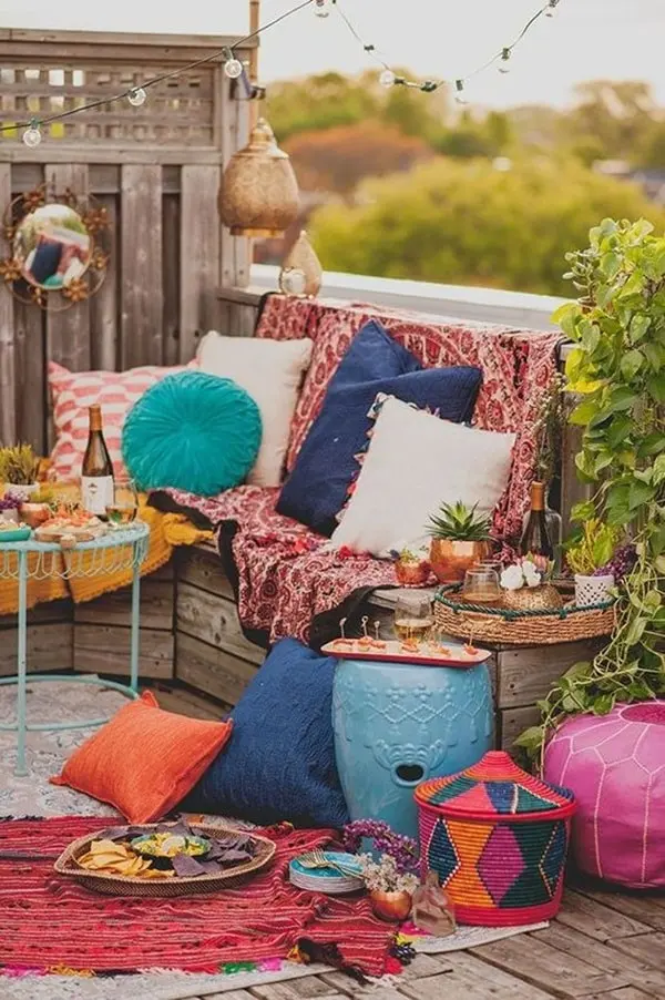 διακοσμήσετε φοβερές boho chic βεράντες ή αυλές