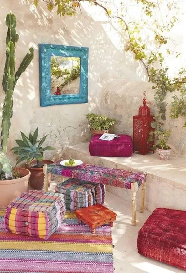 διακοσμήσετε φοβερές boho chic βεράντες ή αυλές