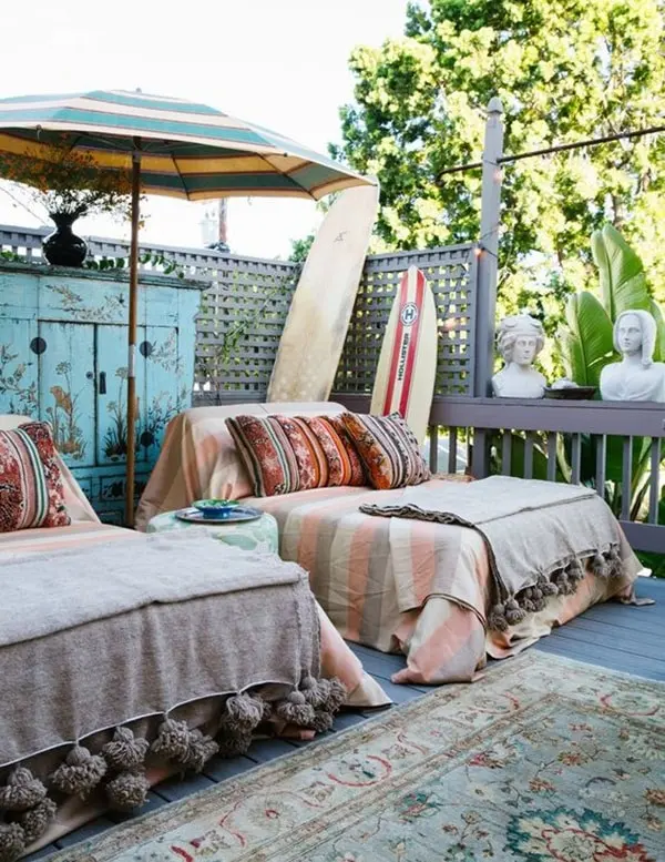 διακοσμήσετε φοβερές boho chic βεράντες ή αυλές