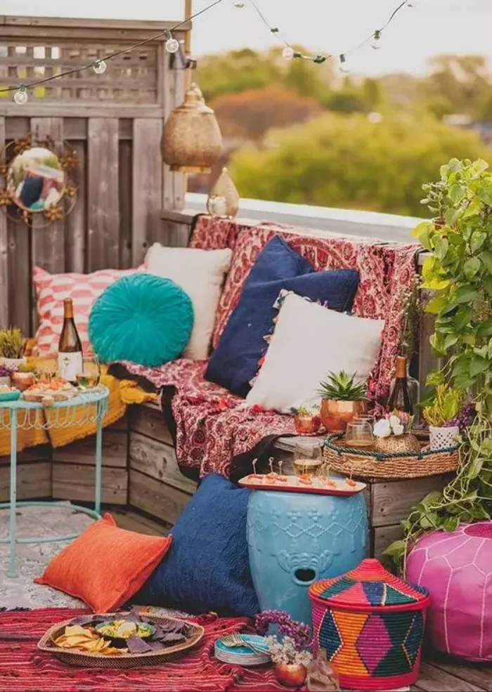 διακοσμήσετε φοβερές boho chic βεράντες ή αυλές